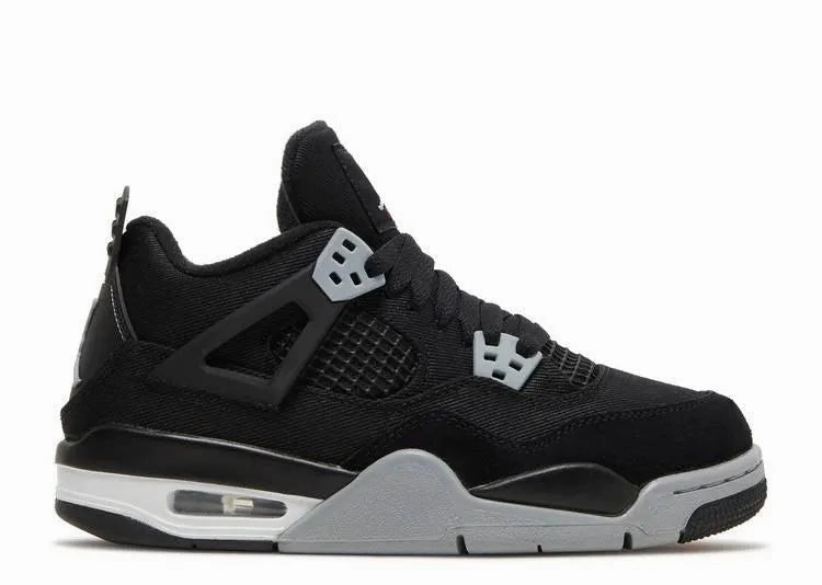 Easy Movement Air Jordan 4 Black Canvas (GS)
