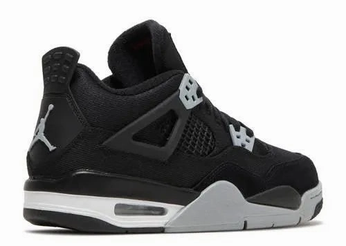 Air Jordan 4 Black Canvas (GS) Superior Foot Control Ultra Responsive Cushion