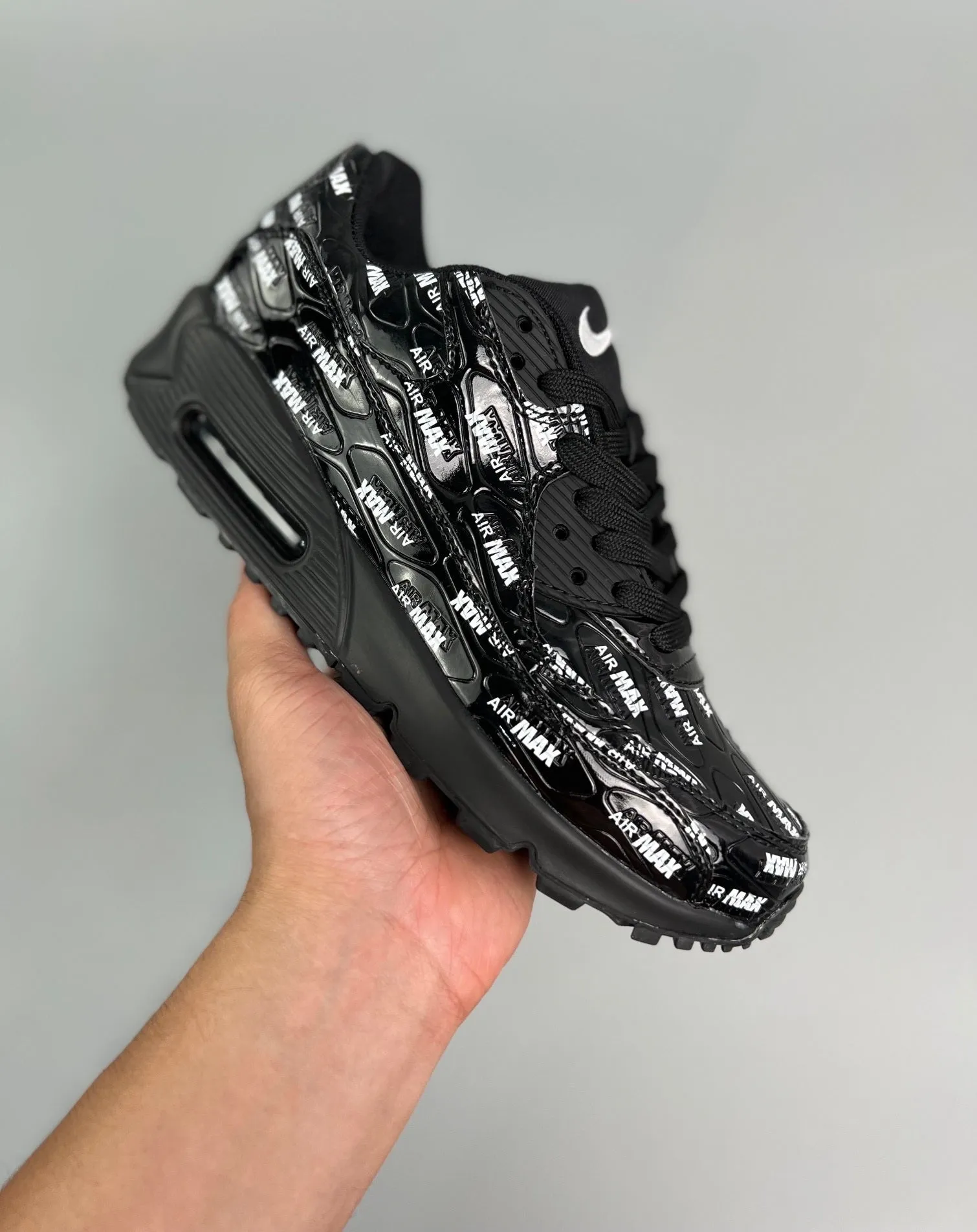 tie - dye running shoes TPU Outsole Air Max 90 Premium Just Do It Black 700155-015