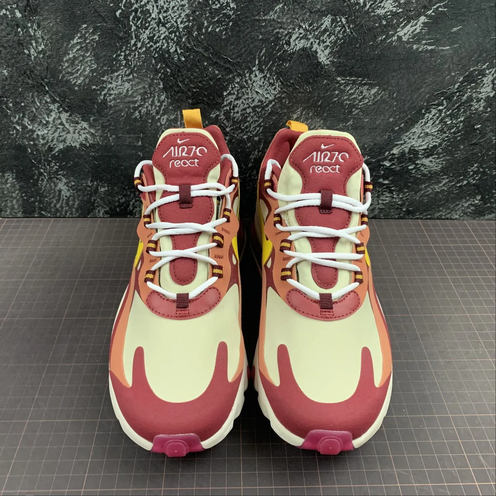 Air Max 270 React Noble Red Dark Sulfur AO4971-601 over - pronation Speed Response