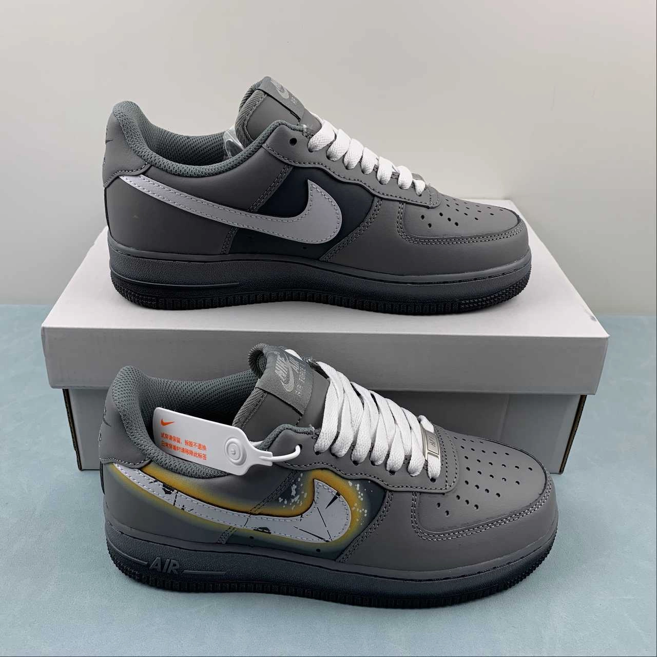 Low noise Air Force 1 07 Low Light Moon Dark Gray White CW2288-111