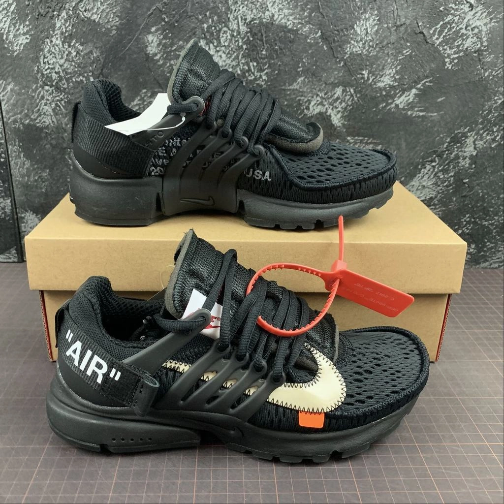 Air Presto x Off-White Black White-Cone AA3830-002 Foot alignment running with a flexible outsole