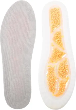 iplusmile Breathable Shock Absorbing Insoles, 1 Pair PU Sweat Absorption Insole Massage Sport Foot Sole Inserts Cushion for Men Sports Shoes Boots 43-44