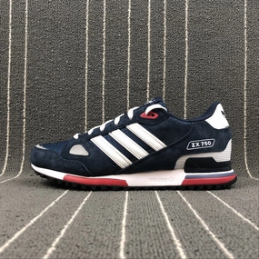 ballistic - nylon - upper shoes award - ceremony running gear Adidas ZX750 Deep Blue Cloud White Red V20873