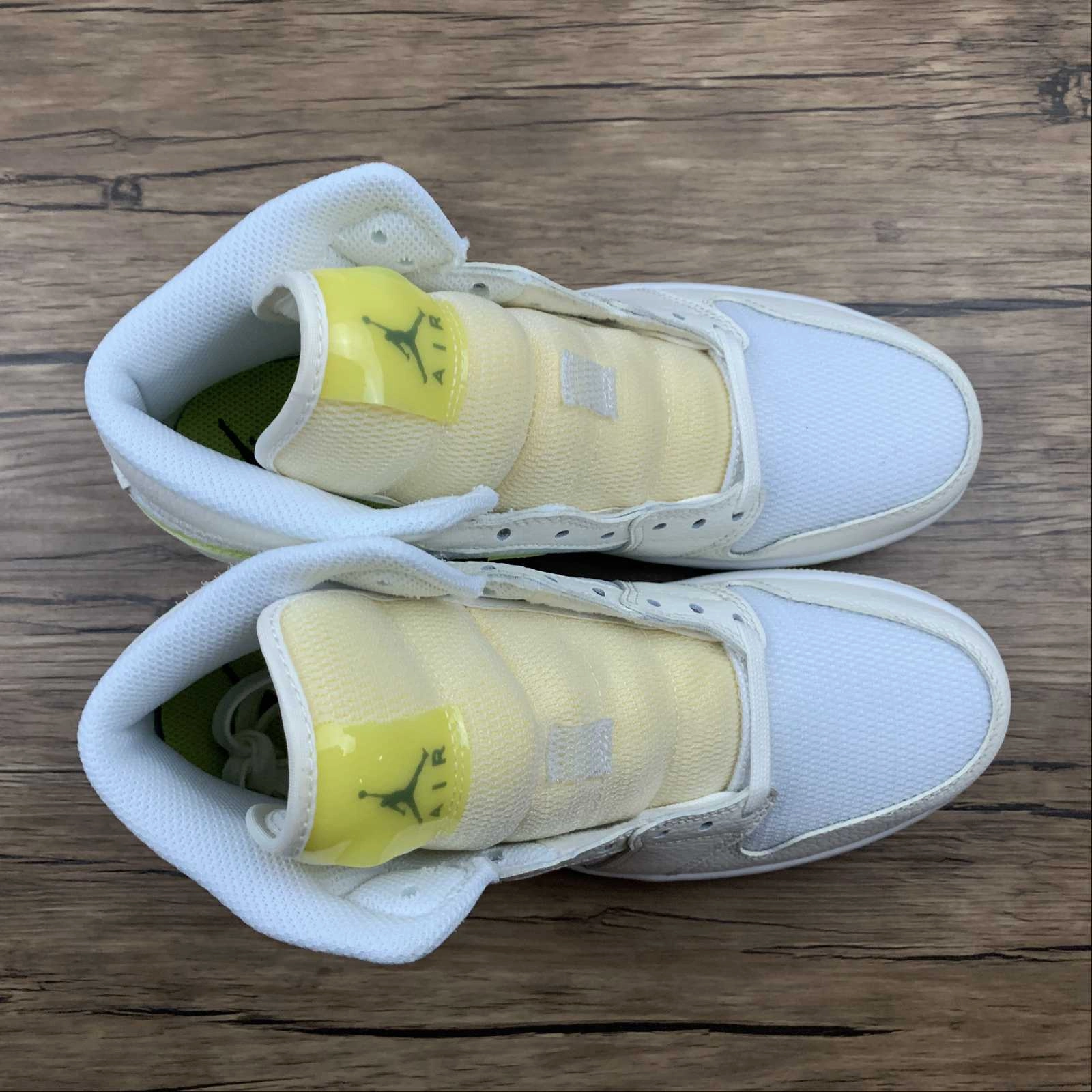 Air Jordan 1 Mid SE Sail Lt Vltge Ylw ll-White (2021) DB2822-107 Fashion Style Active Steps