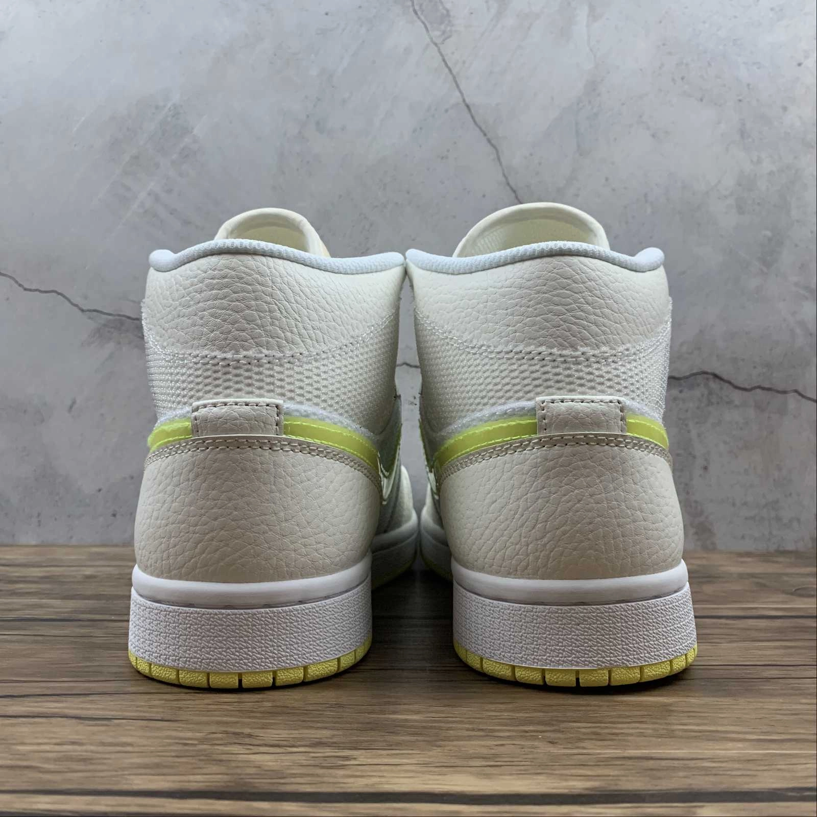 Dynamic Lateral Support Air Jordan 1 Mid SE Sail Lt Vltge Ylw ll-White (2021) DB2822-107