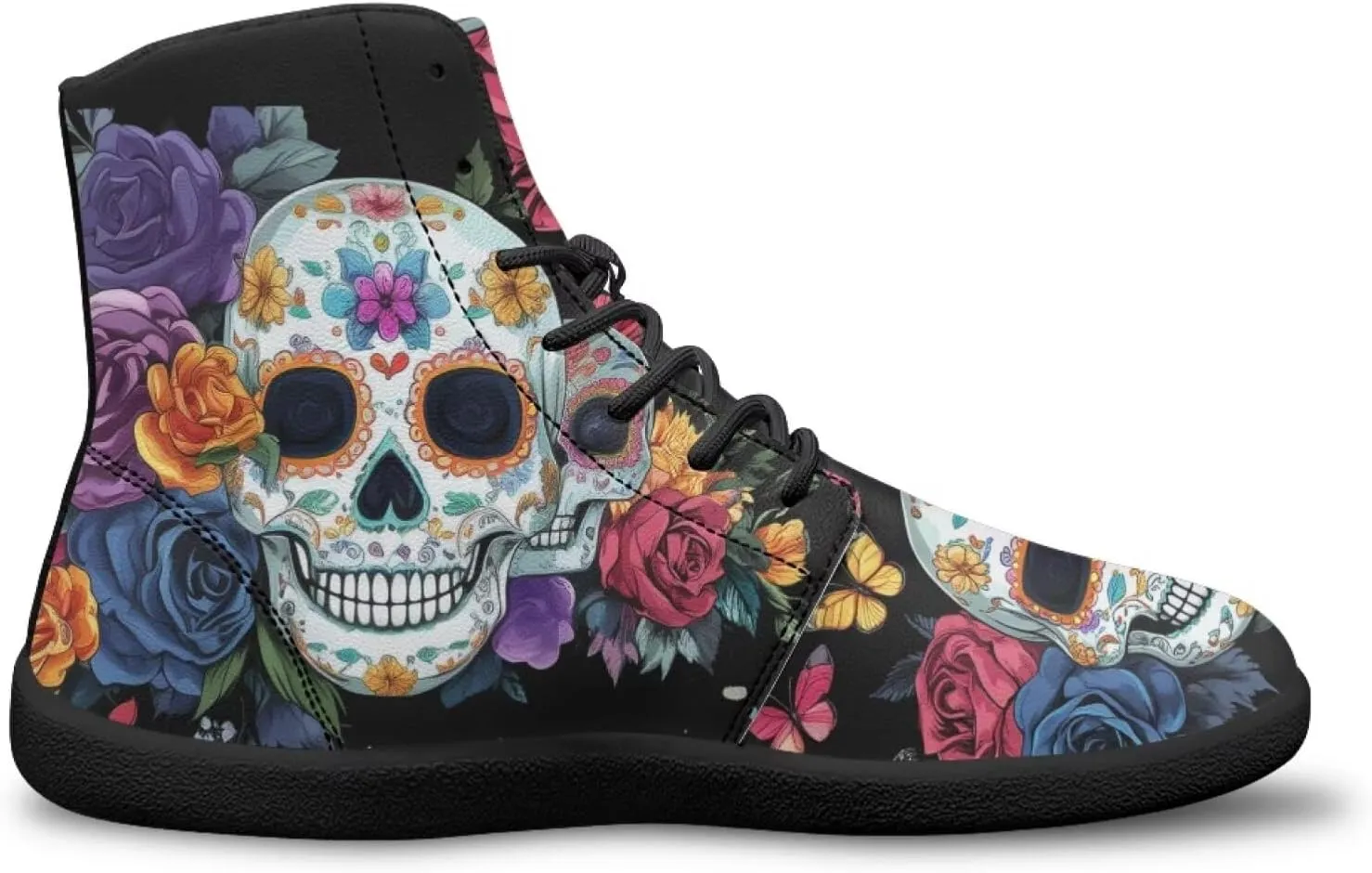 JoyLamoria Men's Lace Up High Top Basketball Shoes Walking Driving Sneakers Breathable Outdoor Sneakers,Sunflower Brown Aztec