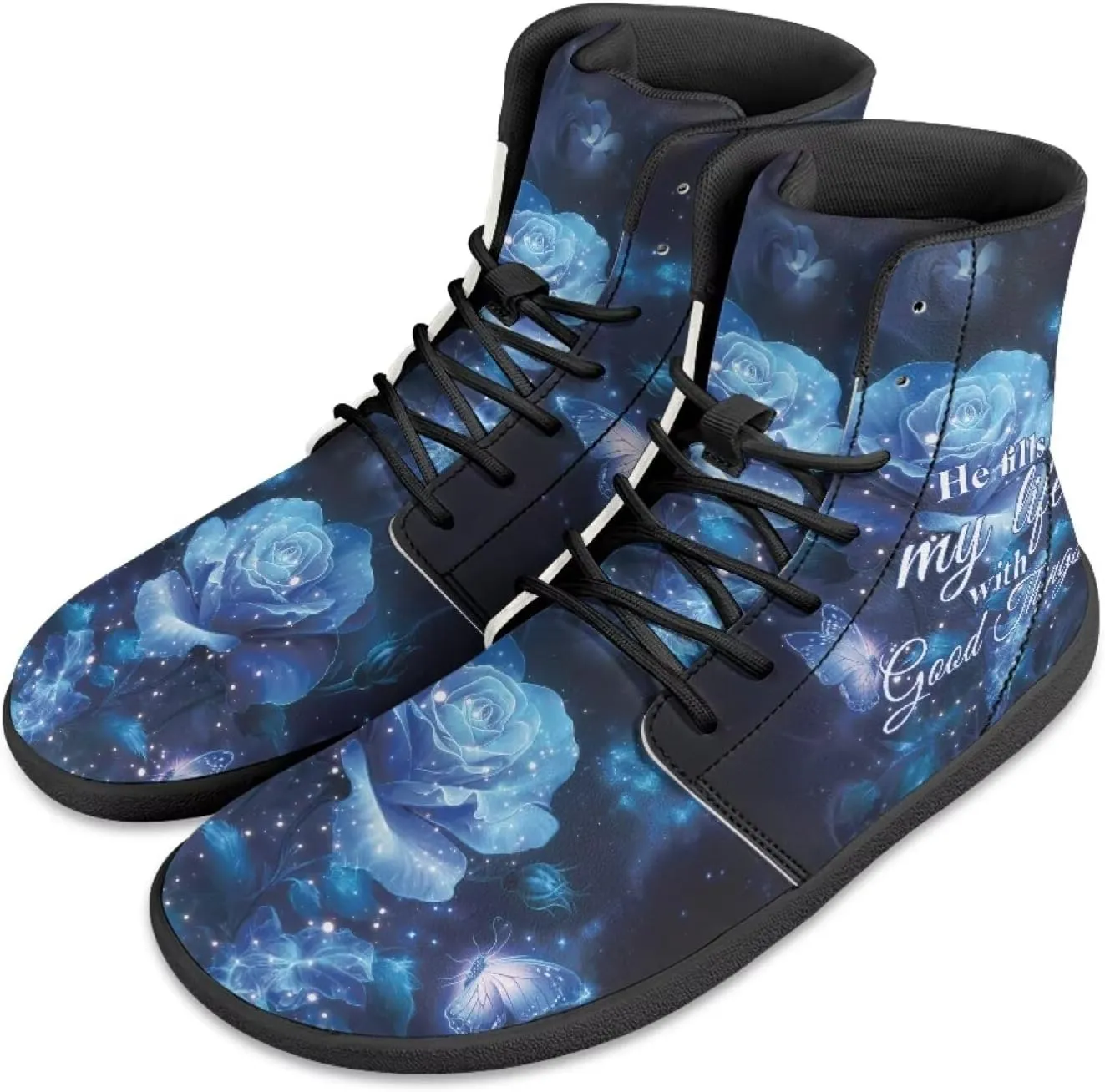 JoyLamoria Men's Lace Up High Top Basketball Shoes Walking Driving Sneakers Breathable Outdoor Sneakers,Sunflower Brown Aztec