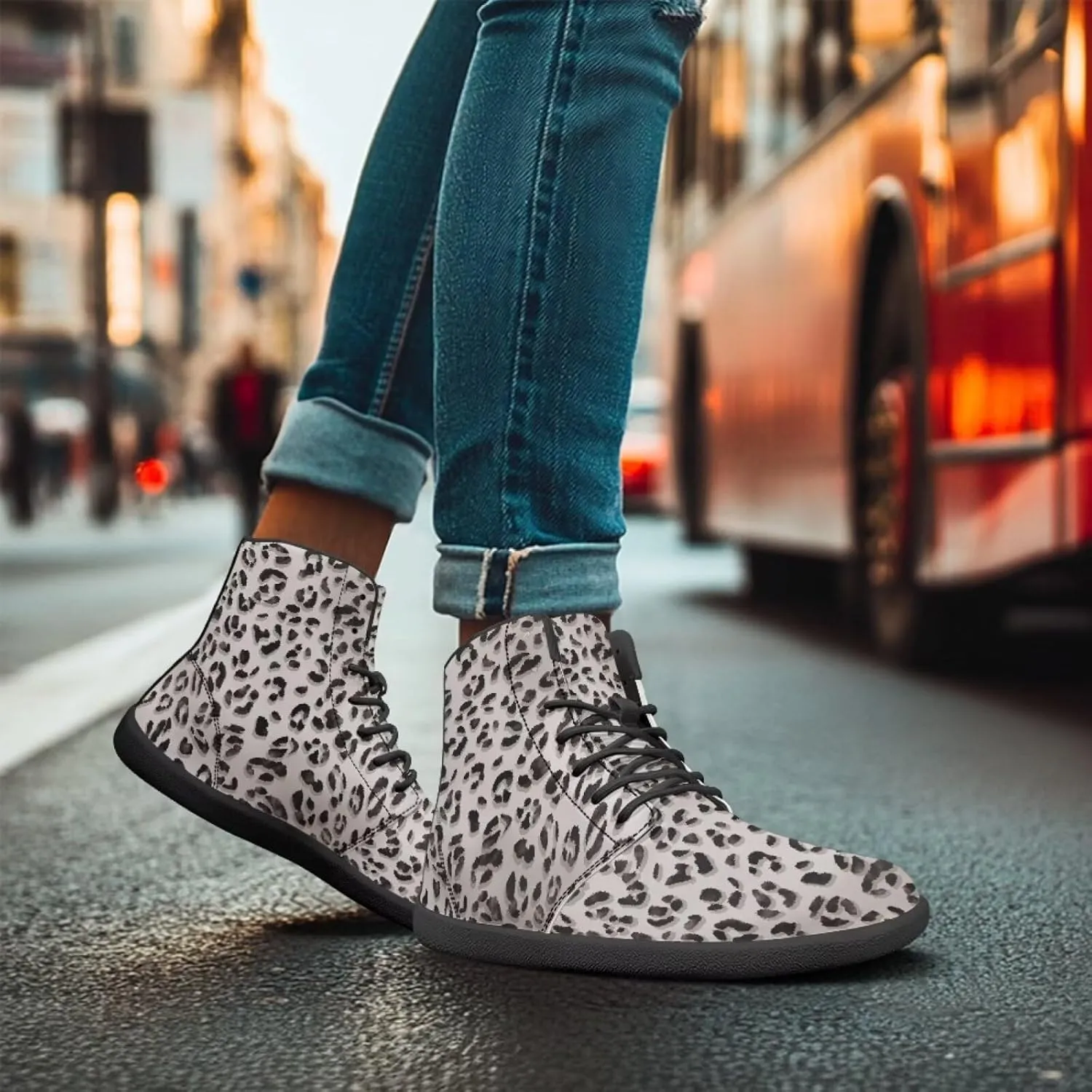JoyLamoria Men's Lace Up High Top Basketball Shoes Walking Driving Sneakers Breathable Outdoor Sneakers,Sunflower Brown Aztec