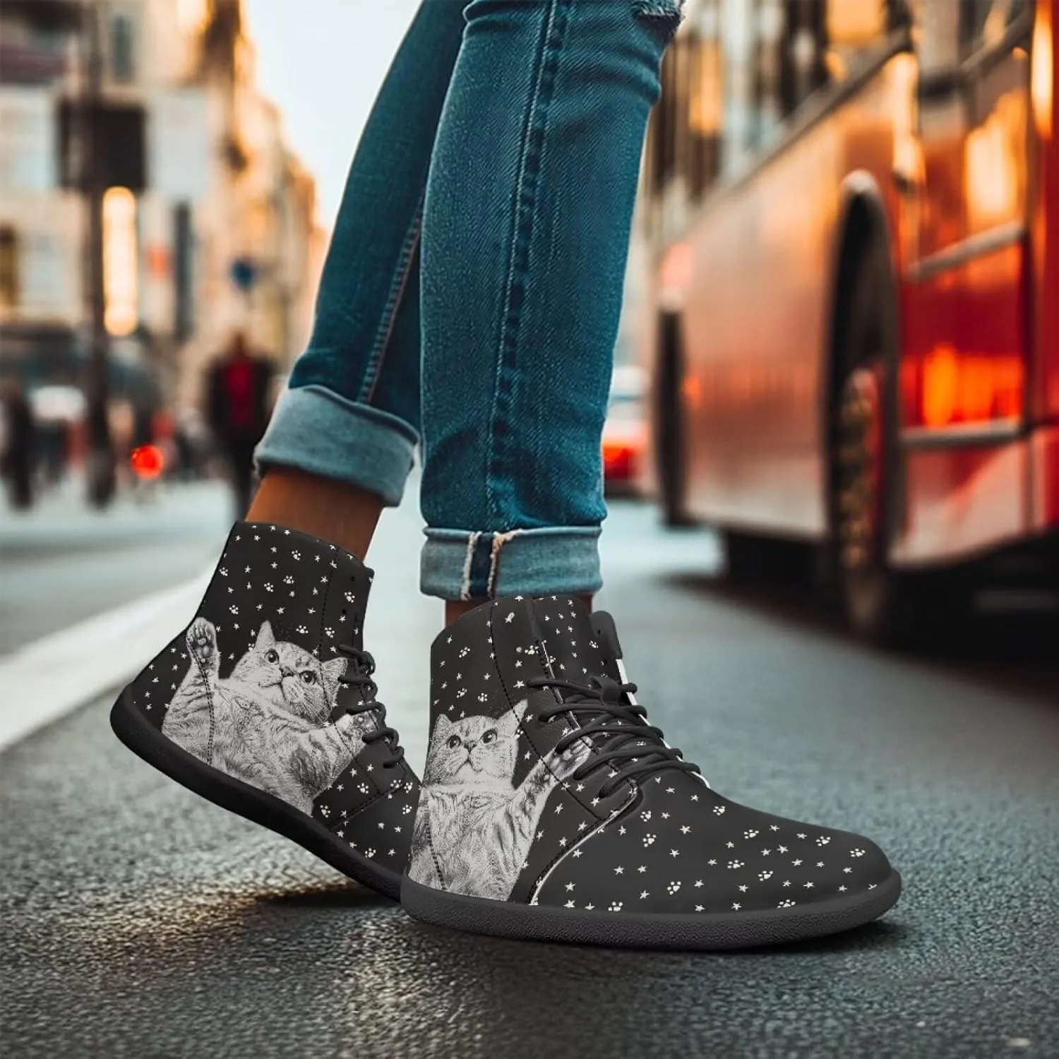 JoyLamoria Men's Lace Up High Top Basketball Shoes Walking Driving Sneakers Breathable Outdoor Sneakers,Sunflower Brown Aztec