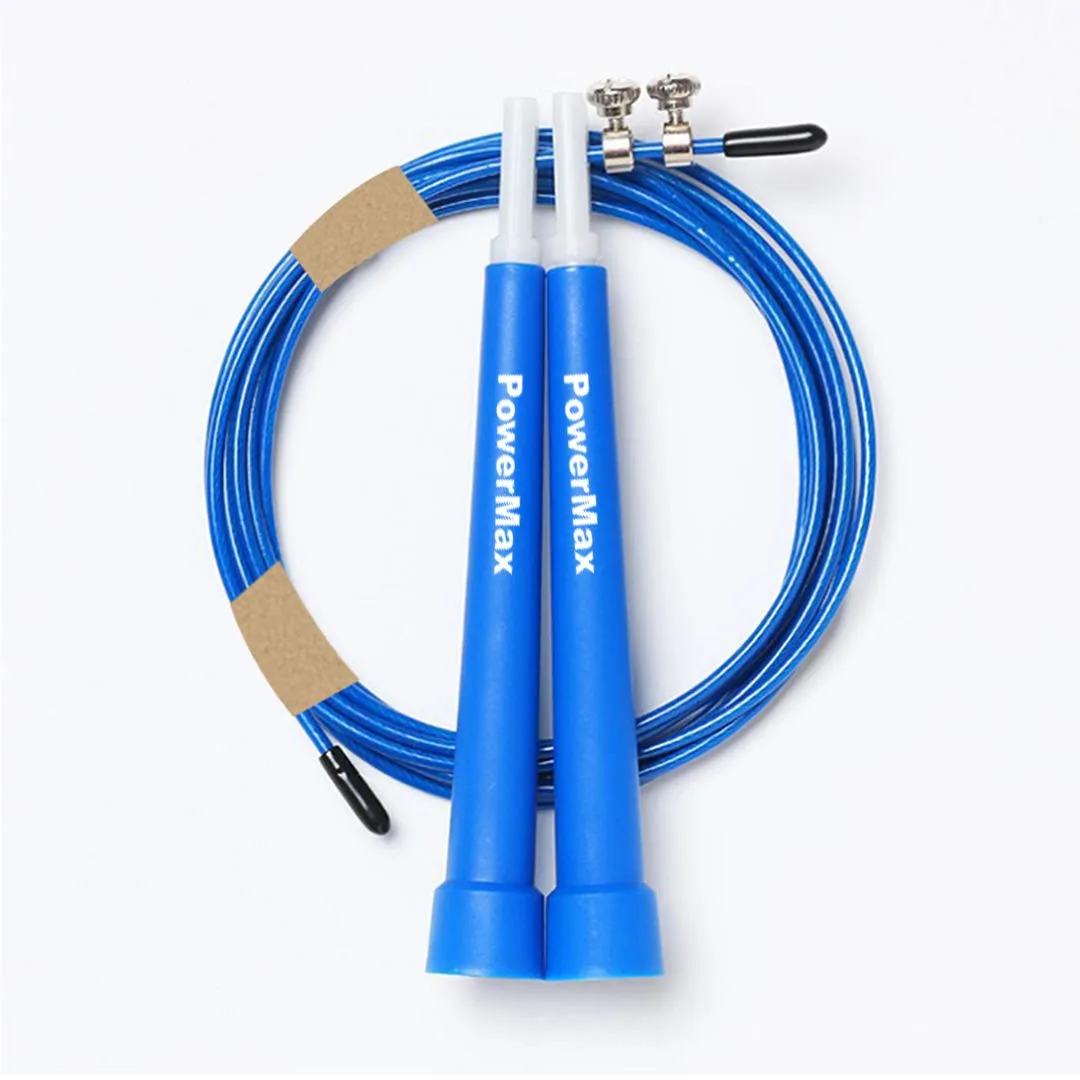 JP-2 Skipping Rope for Unisex Adults | Tangle free Jumping Rope with Adjustable Rope length for Training | Exercise | Weight Loss | Crossfit | Boxing and HIIT Workouts (Colour - Blue)