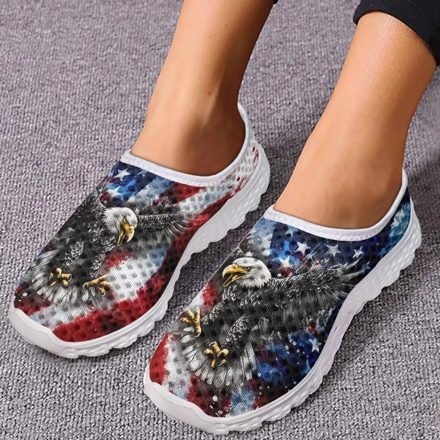 KEIAHUAN Running Shoes Womens Lightweight Athletic Running Shoes Breathable Casual Mesh Flats Sneakers