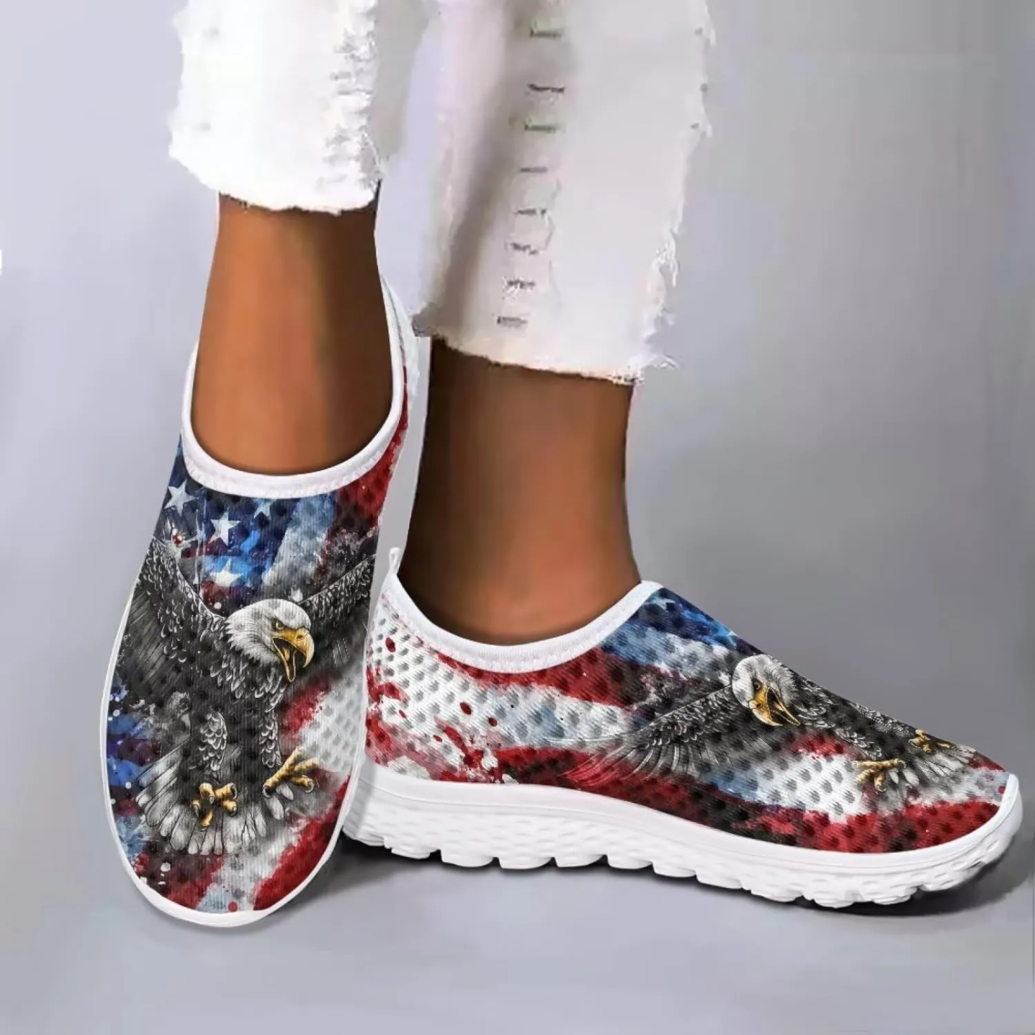 KEIAHUAN Running Shoes Womens Lightweight Athletic Running Shoes Breathable Casual Mesh Flats Sneakers