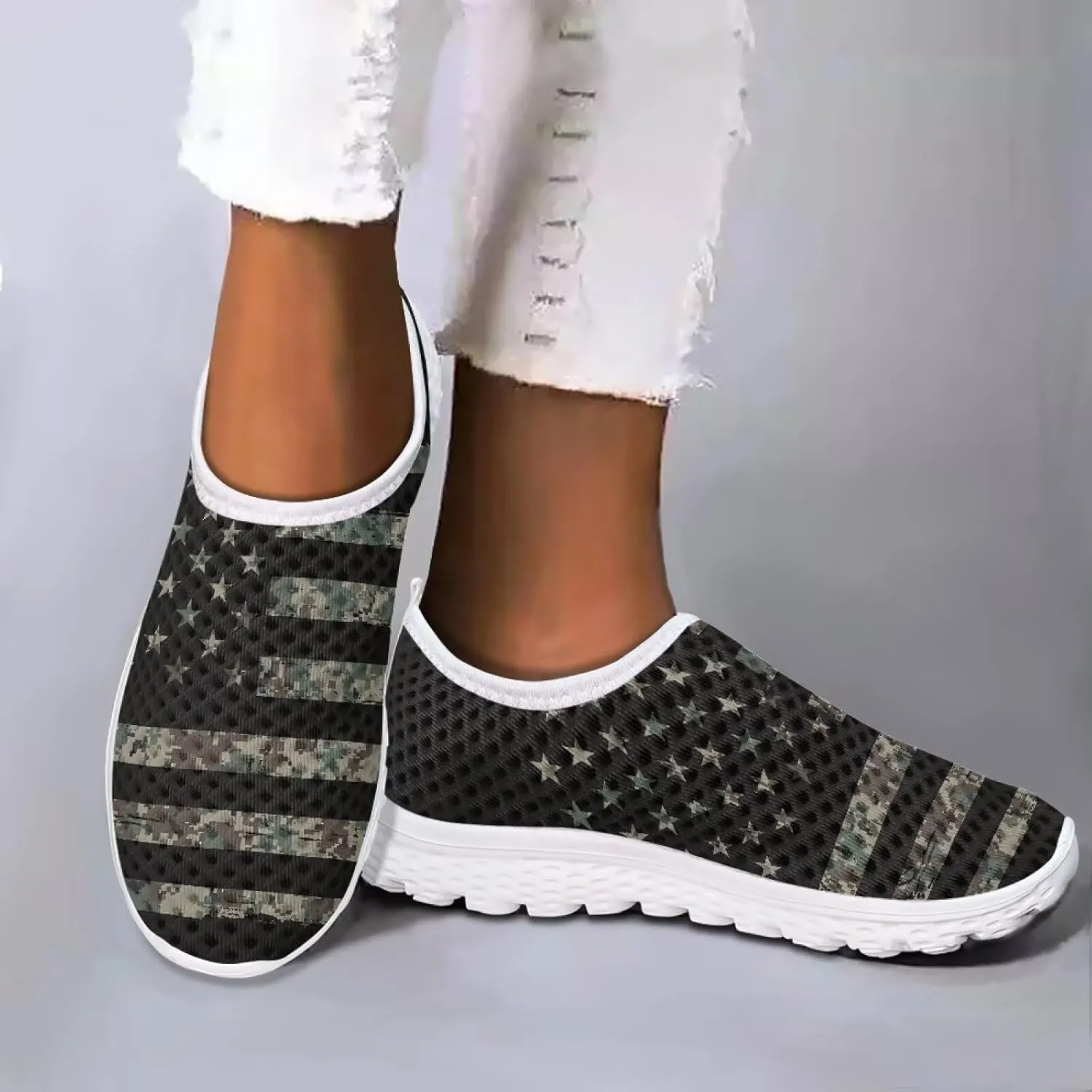 KEIAHUAN Running Shoes Womens Lightweight Athletic Running Shoes Breathable Casual Mesh Flats Sneakers