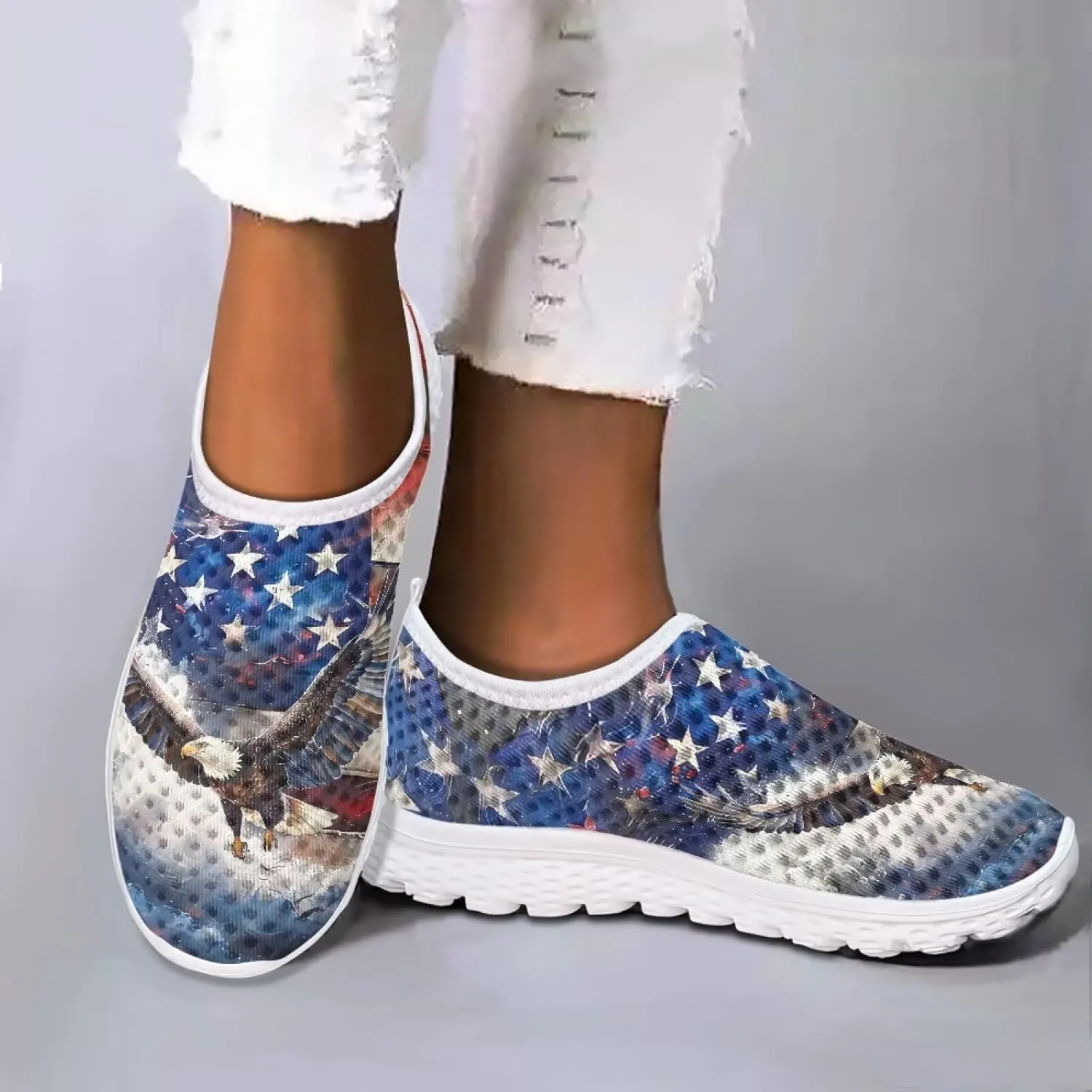 KEIAHUAN Running Shoes Womens Lightweight Athletic Running Shoes Breathable Casual Mesh Flats Sneakers