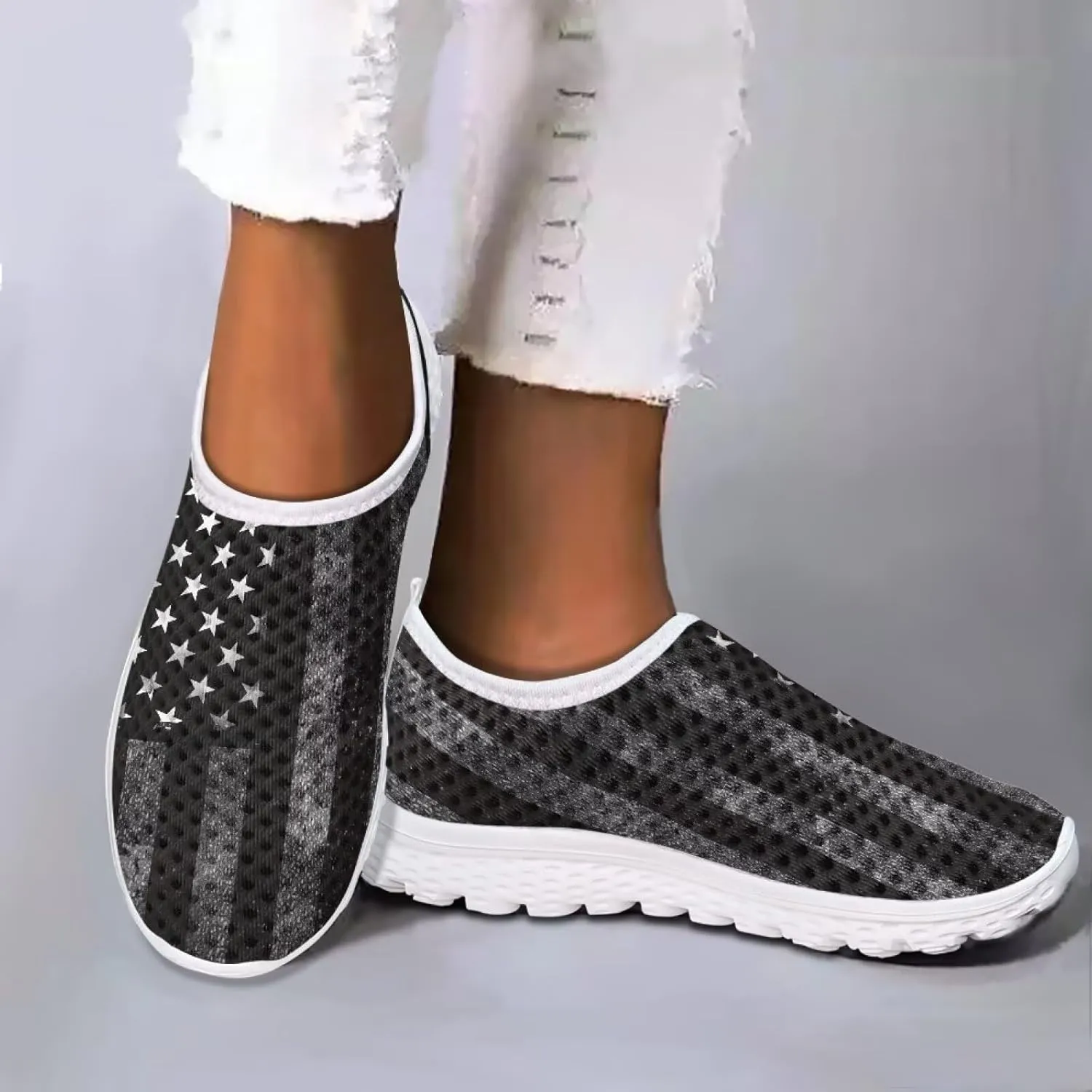 KEIAHUAN Running Shoes Womens Lightweight Athletic Running Shoes Breathable Casual Mesh Flats Sneakers