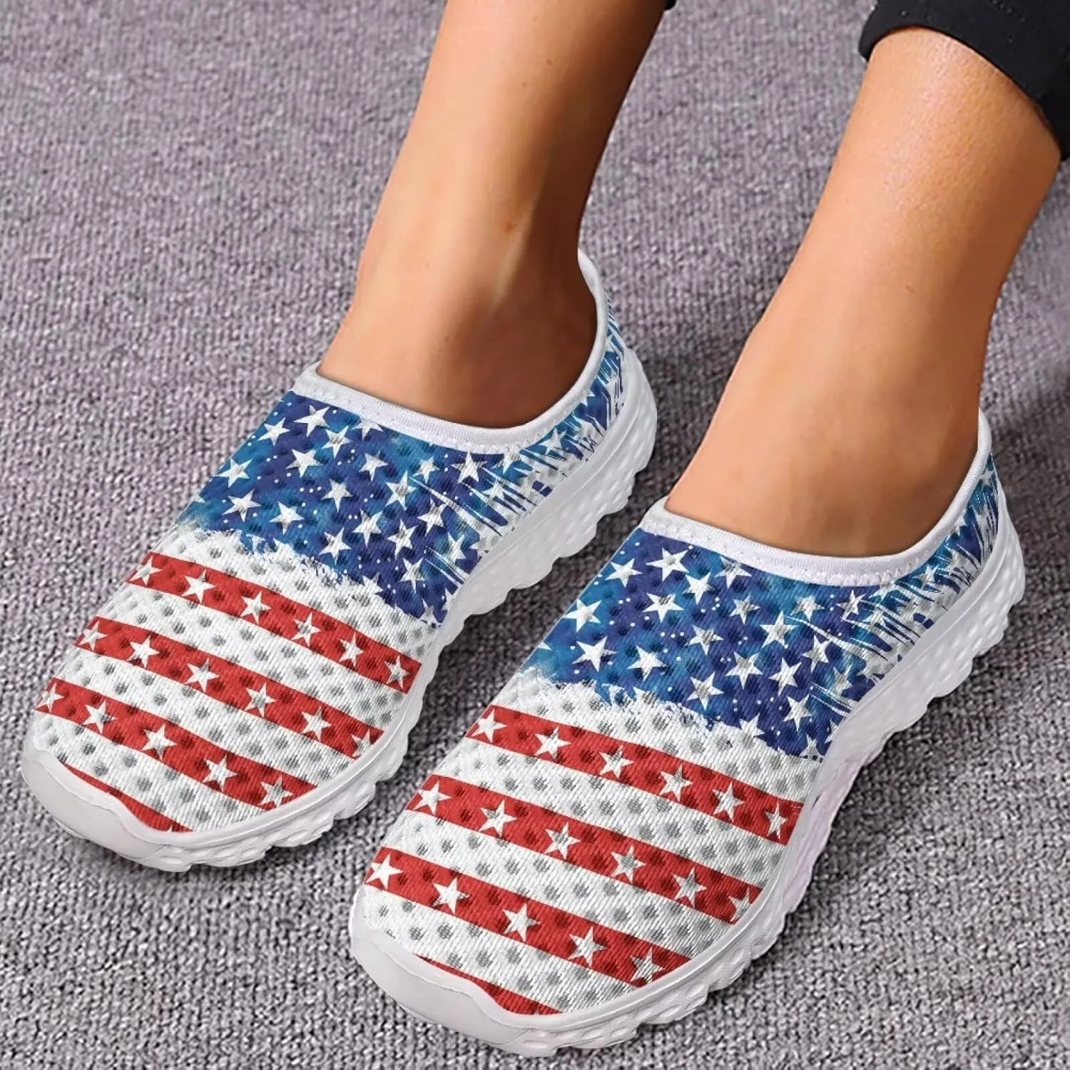 KEIAHUAN Running Shoes Womens Lightweight Athletic Running Shoes Breathable Casual Mesh Flats Sneakers