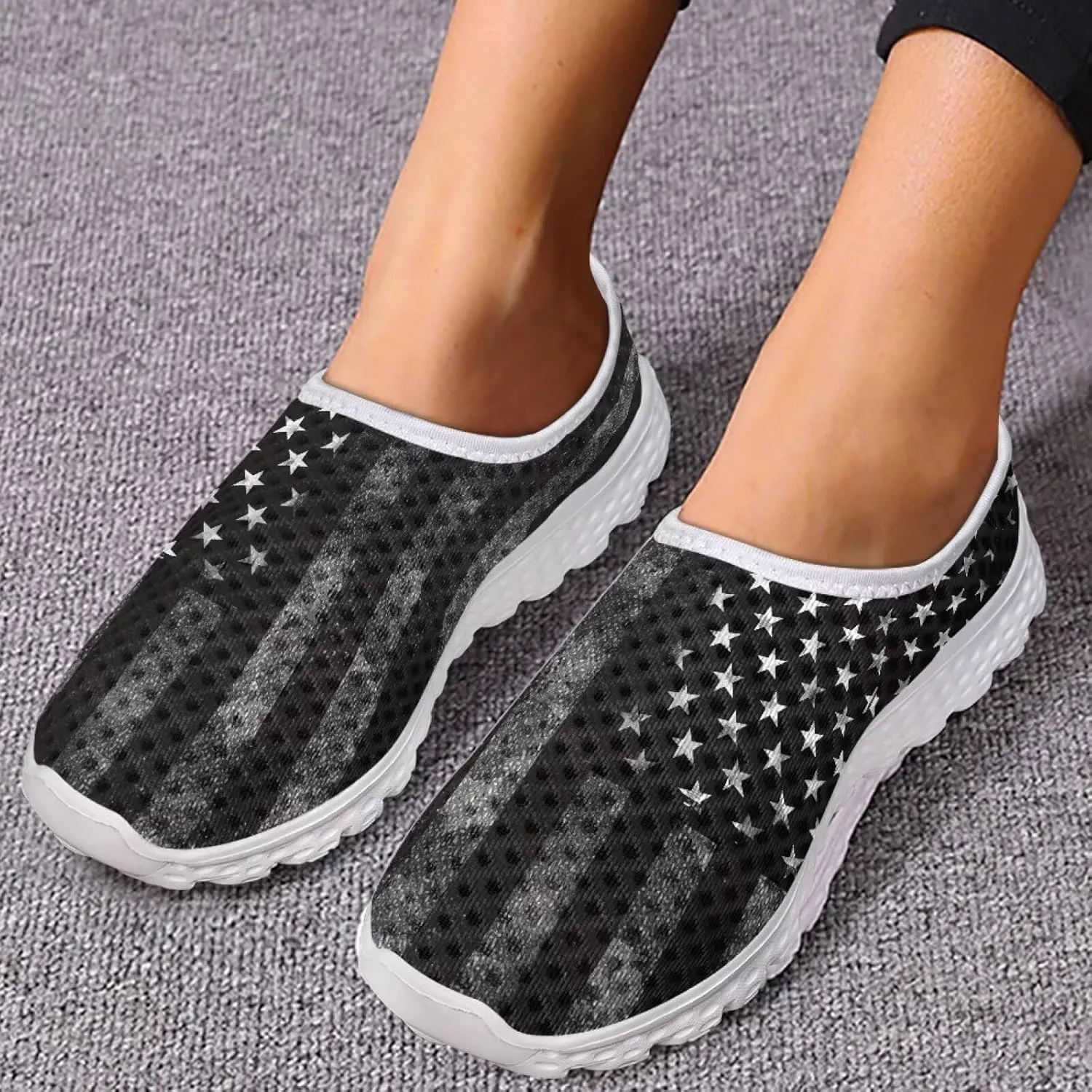 KEIAHUAN Running Shoes Womens Lightweight Athletic Running Shoes Breathable Casual Mesh Flats Sneakers