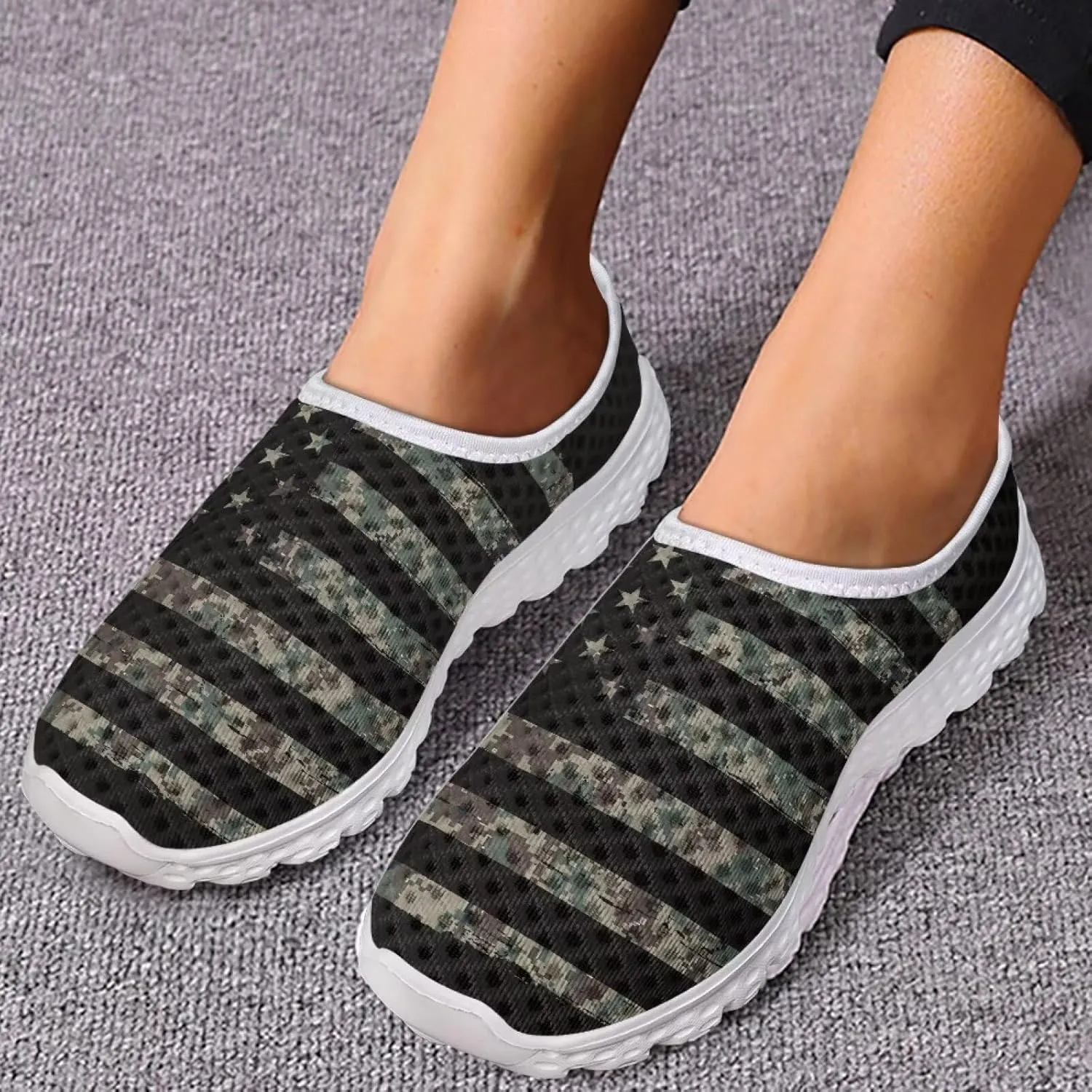 KEIAHUAN Running Shoes Womens Lightweight Athletic Running Shoes Breathable Casual Mesh Flats Sneakers