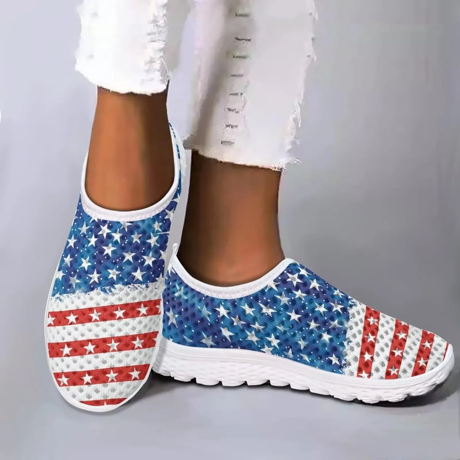 KEIAHUAN Running Shoes Womens Lightweight Athletic Running Shoes Breathable Casual Mesh Flats Sneakers