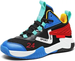 Kids Boys Basketball Shoes Lightweight Casual Sneakers Athletic Tennis Running Walking Shoe