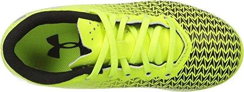 Kids Cf Force 3.0 FgR Jr. Soccer Toddler/Little Kid/Big Kid HighVis Yellow/Black/Rocket Red Athletic Shoe