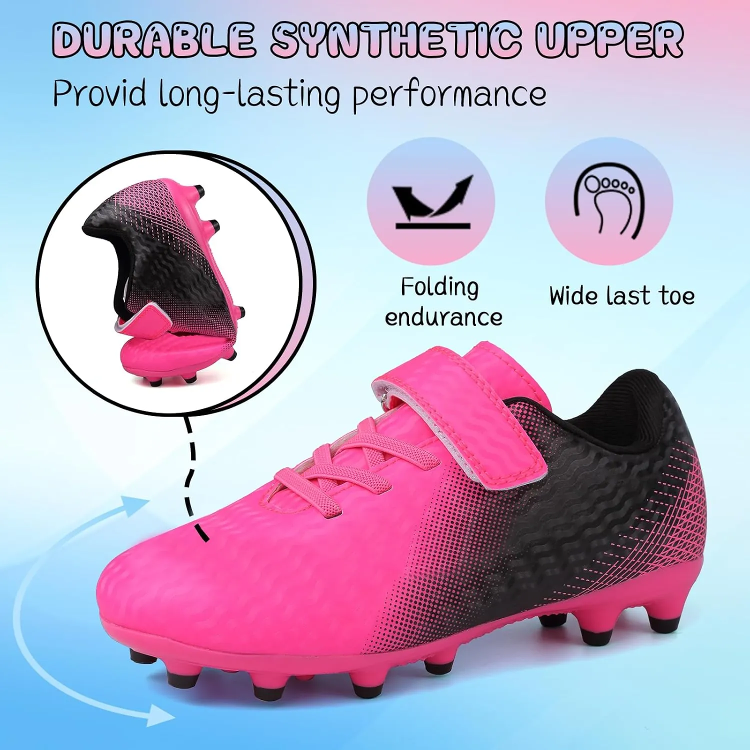 Kids Soccer Cleats Boys Girls Football Cleats Outdoor Indoor Soccer Shoes AG TF