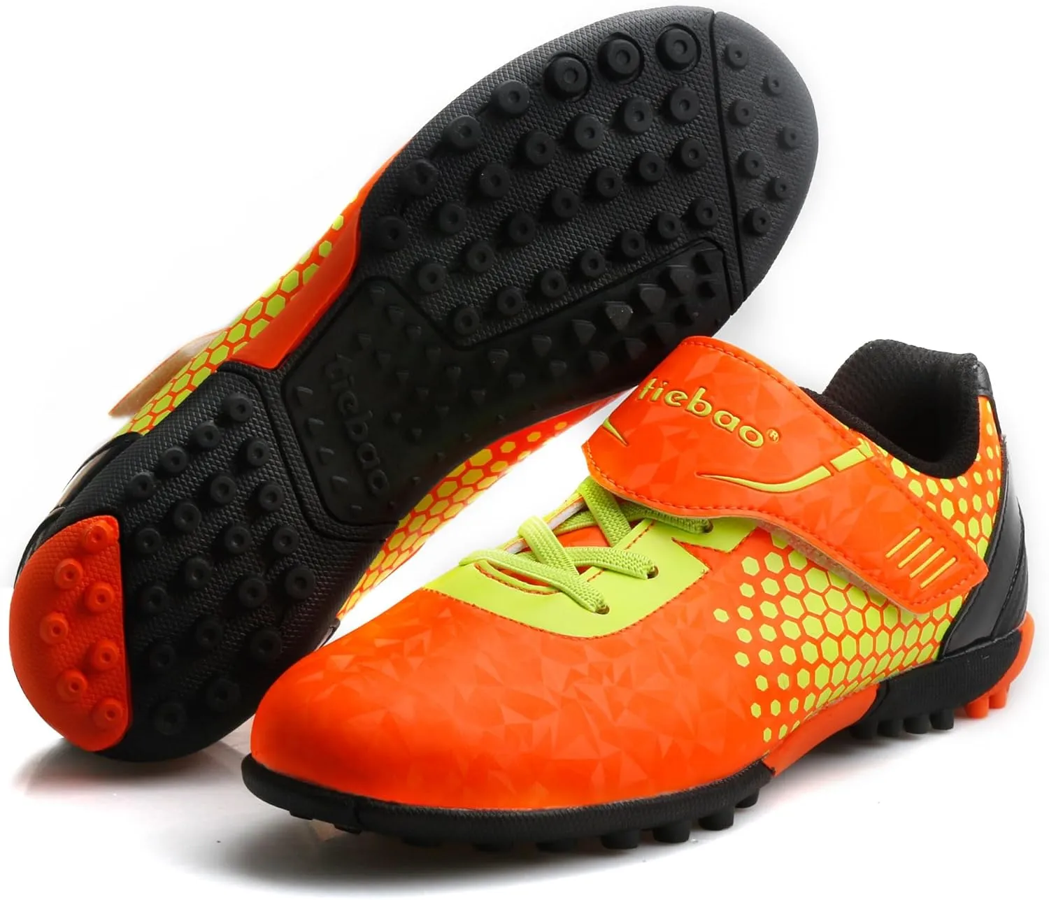 Kids Soccer Shoes Laceless Turf Outdoor Boys Girls TF Football Little Big Child Soccer Cleats