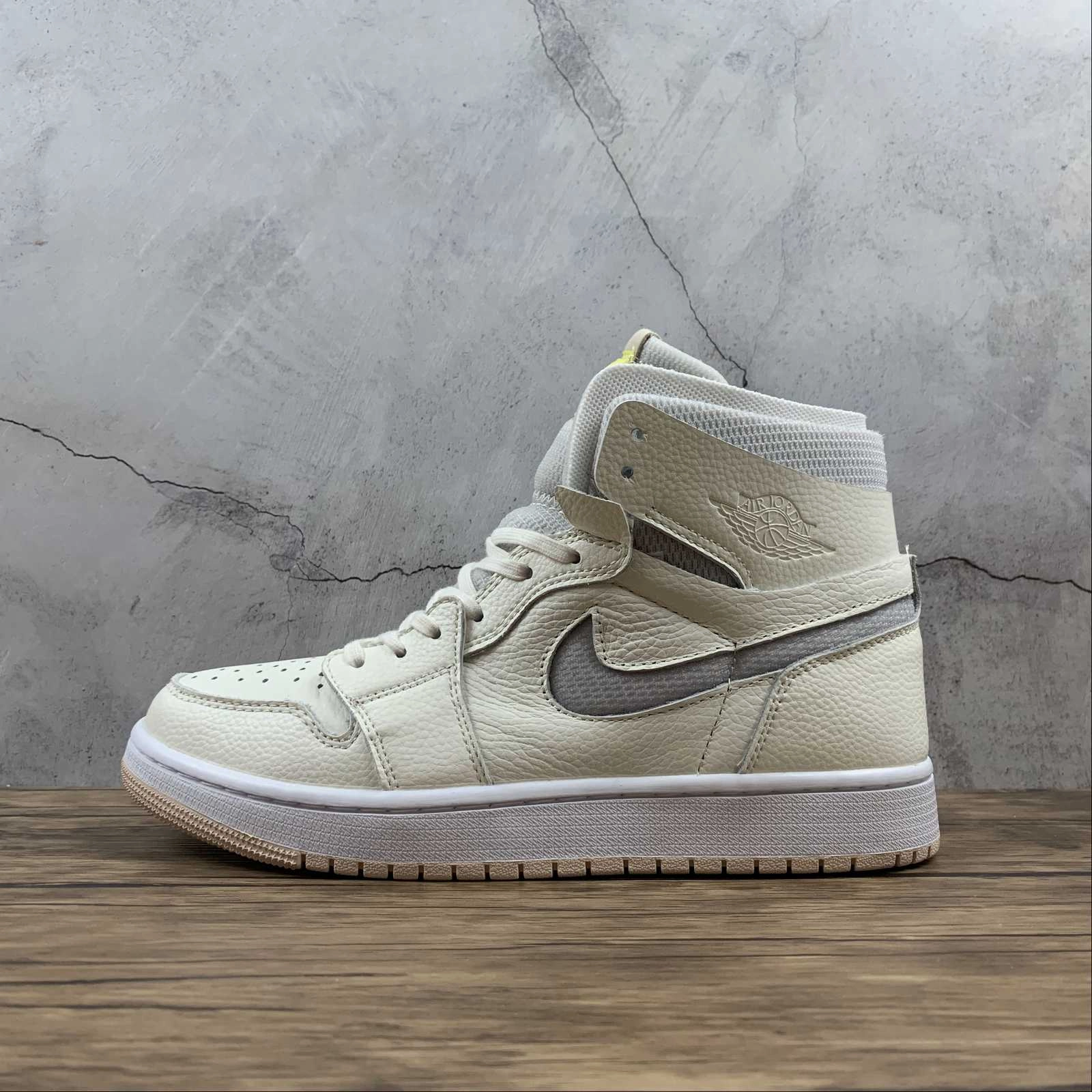 Air Jordan 1 High Zoom Comfort Pearl White Light Voltage Yellow CT0979-107 Active Profile