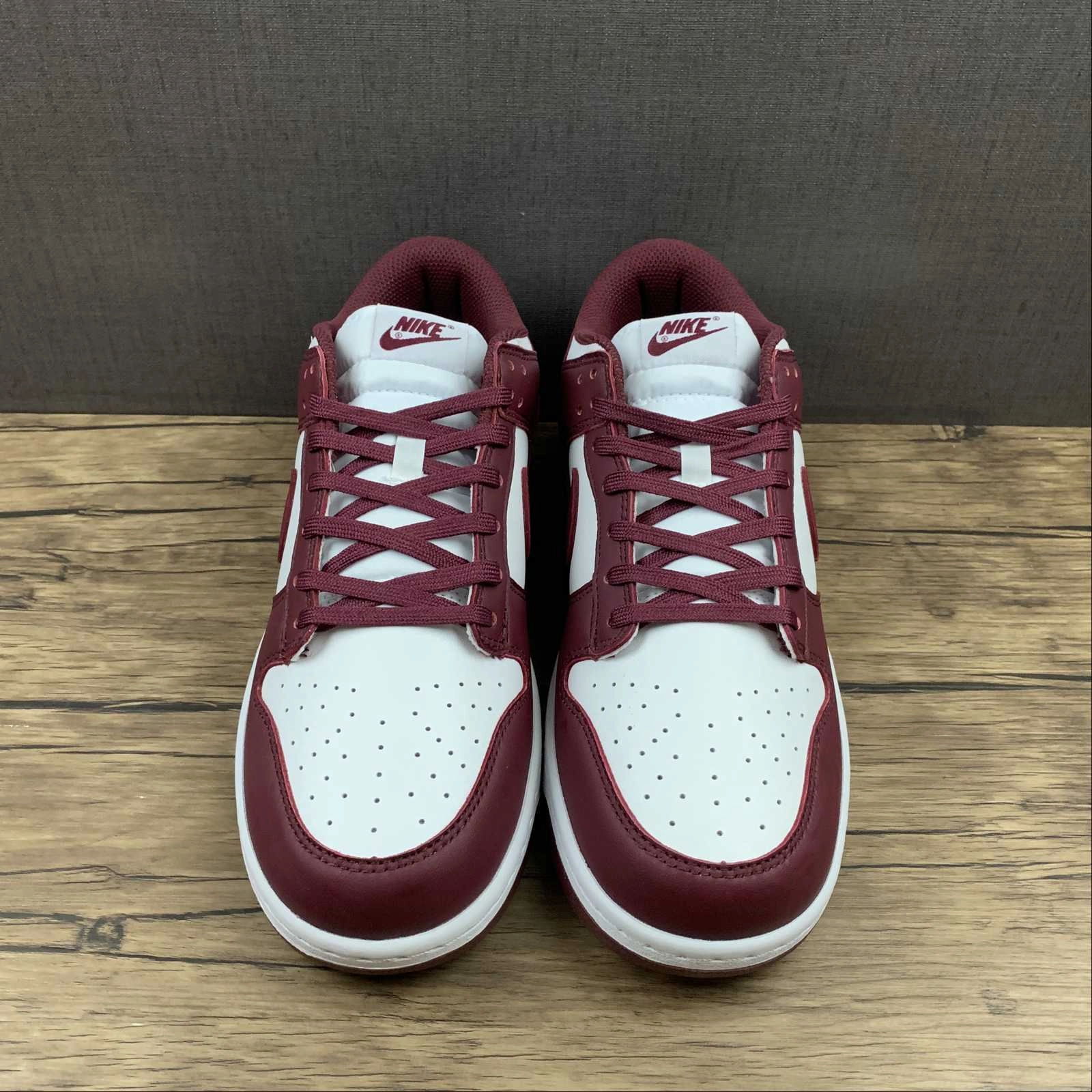 SB Dunk Low Bordeaux Team Red White DD1503-108 Contoured Footbed Posture Help