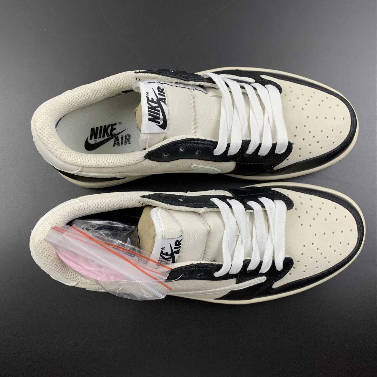 Light Bounce Mid Top Design Air Jordan 1 Retro Low OG SP ??Travis Scott?? Gray Black Barb DM7866-831