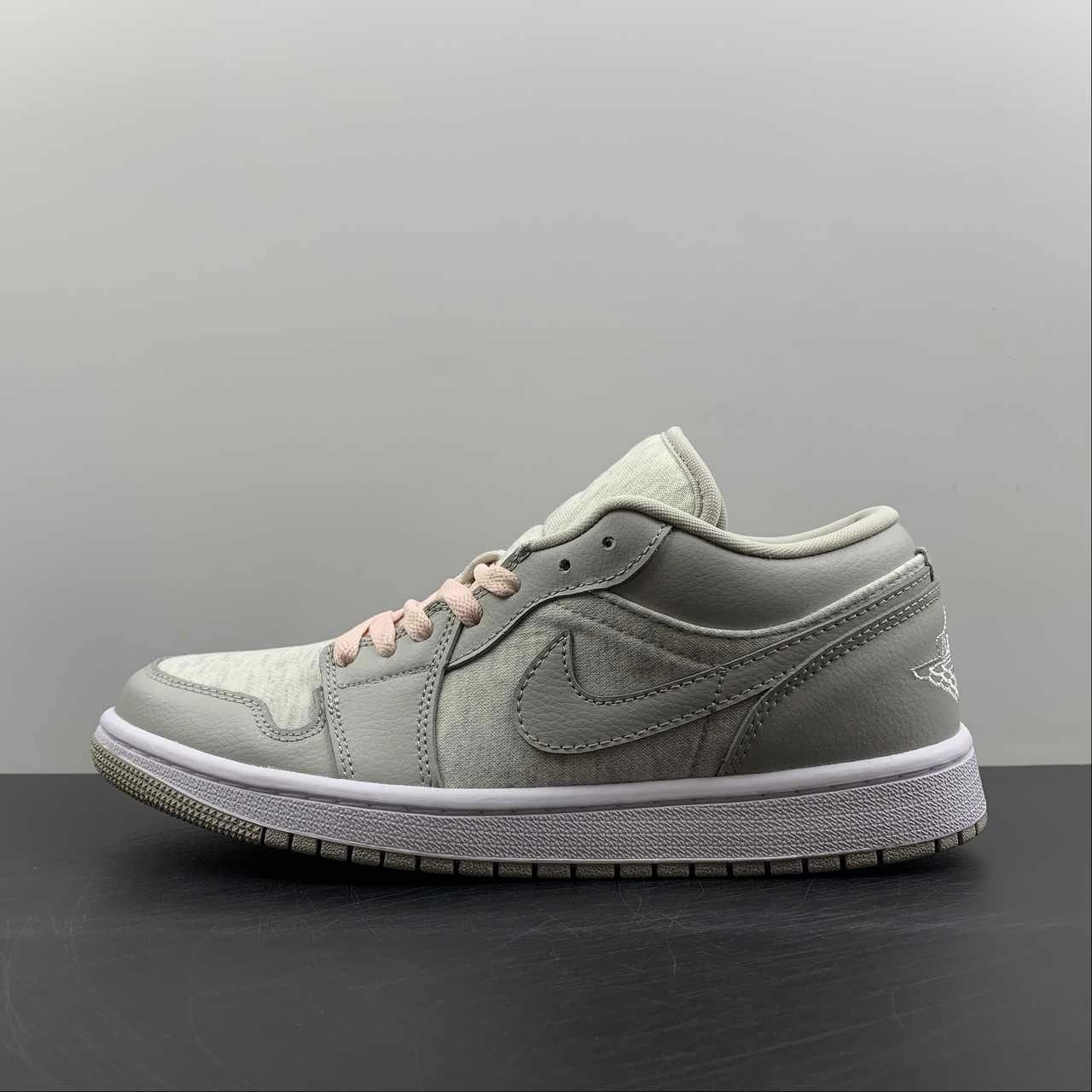 Air Jordan 1 Low SE Lt Iron Ore White Atmosphere DQ6076-001 Dynamic Foot Rocking Systems