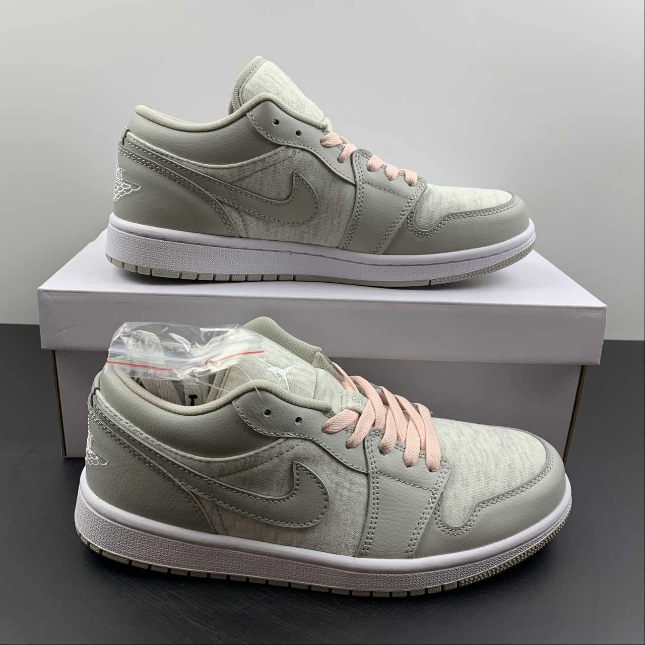 Plush Lining Air Jordan 1 Low SE Lt Iron Ore White Atmosphere DQ6076-001