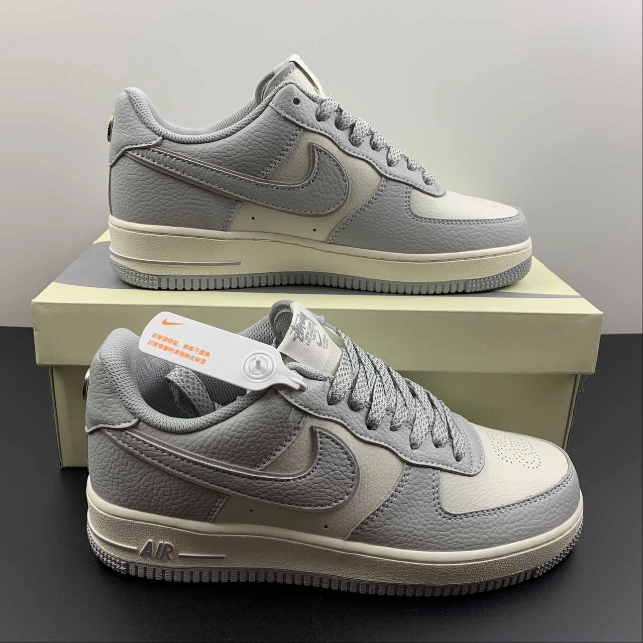 Air Force 1 07 Low x Stussy Light Gray Rice White ST2022-616 Meadow Path