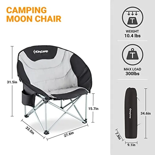 KingCamp Camping Chair Oversized Padded Moon