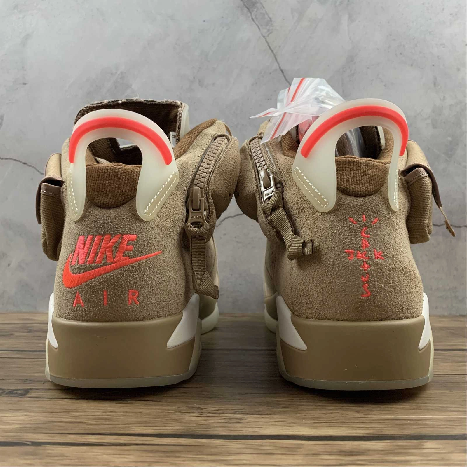 Air Jordan 6 Retro X Travis Scott SP British Khaki DH0690-200 Adaptive cushioning Durable outsole compound