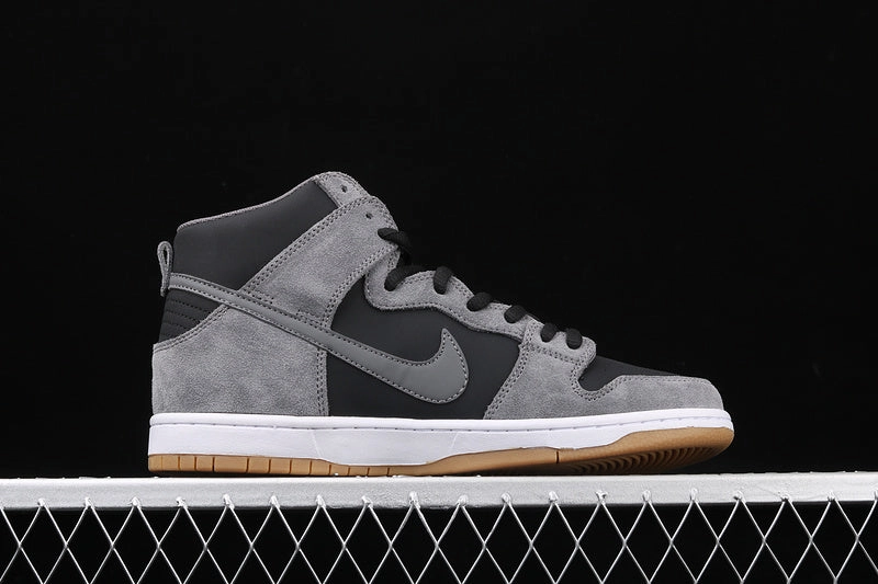 Vegan Leather SB Zoom Dunk High  Pro Dark Grey White-Black-White 854851-066