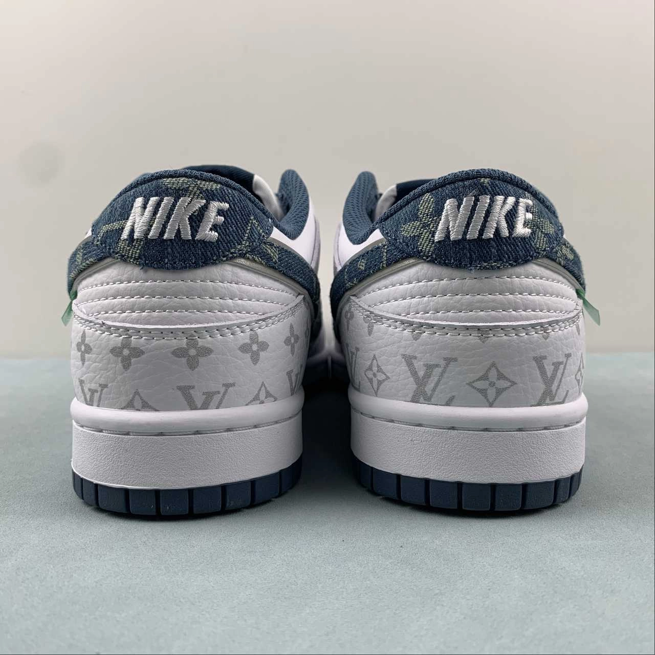 Rolling Motion Geometry SB Dunk Low LV White Dark blue LV0526-593