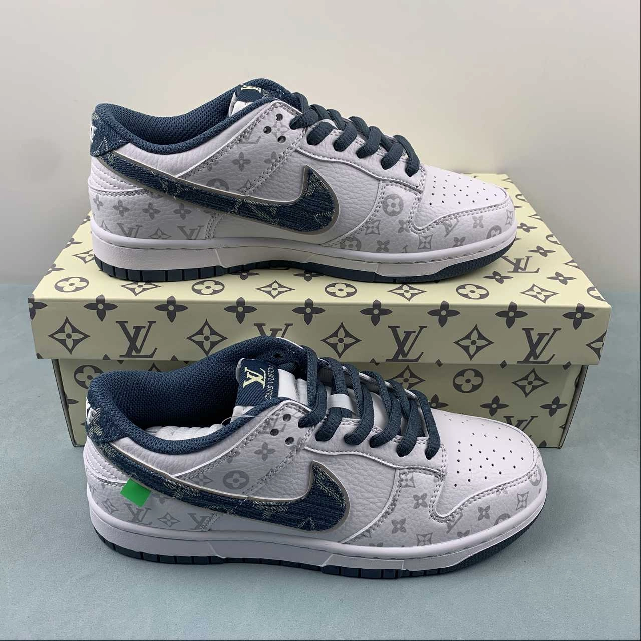 Quick Break SB Dunk Low LV White Dark blue LV0526-593