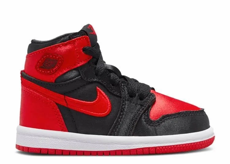 Casual Elegance Air Jordan 1 High  Satin Bred (PS)