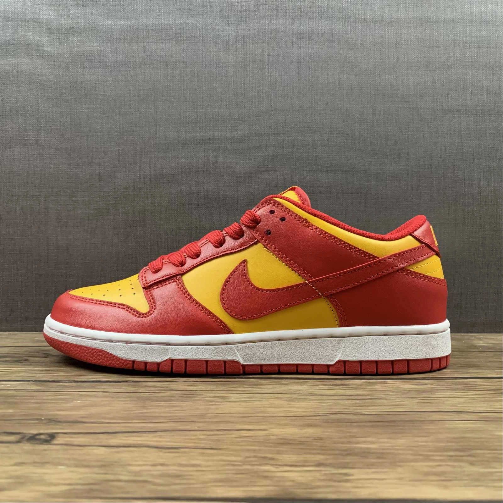 SB Dunk Low Midas Gold Tough Red White DD1391-701 Recycled Rubber Base Energy Return Tech