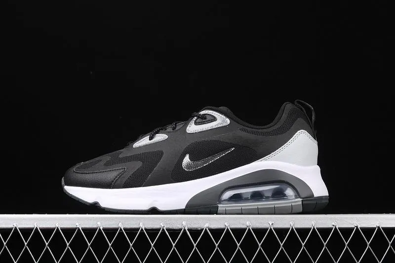 Air Max 200 Winter Anthracite Black White Metallic Silver BV5485-008 running in a fun run personalized - fit - customization shoes