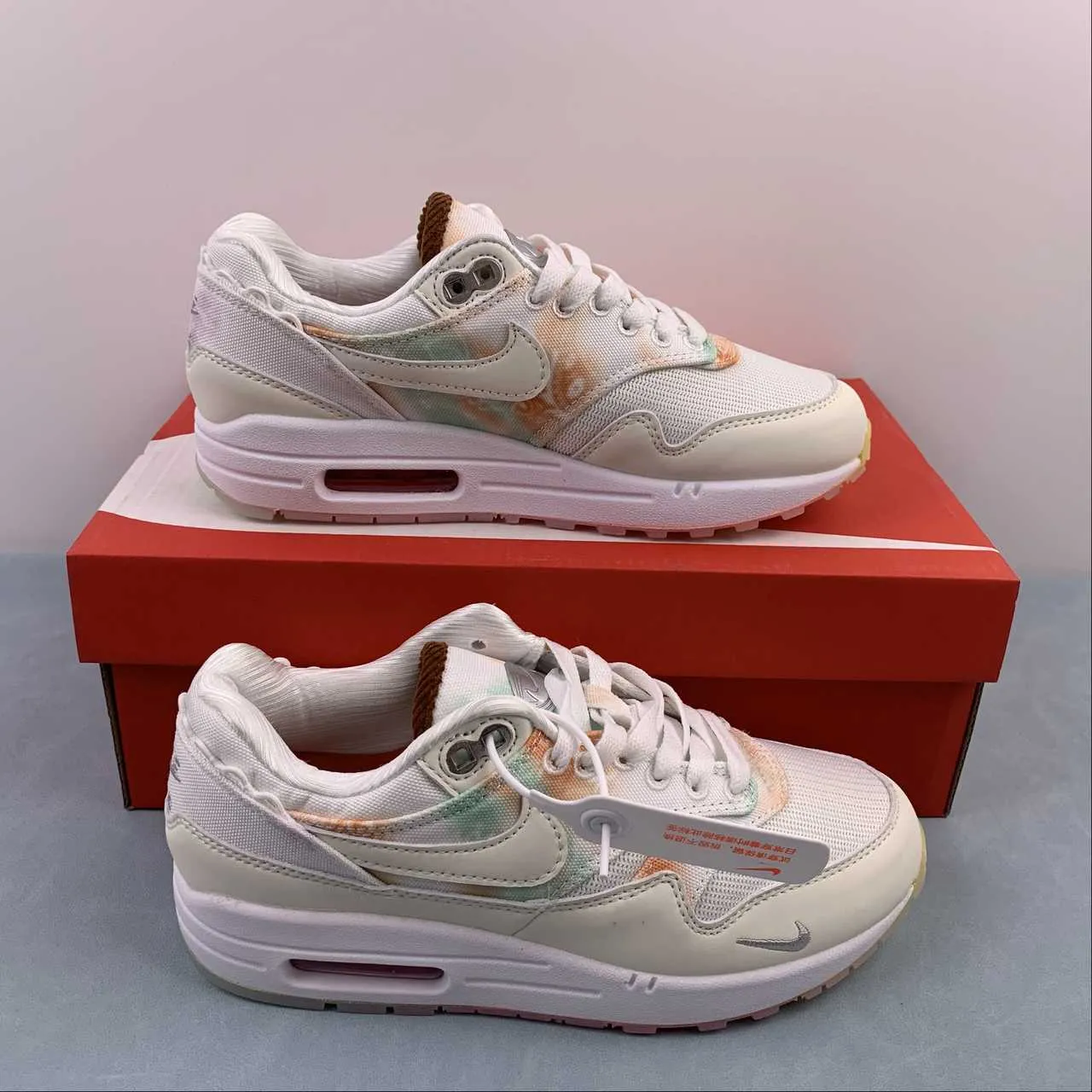 Air Max 1 Metal Charms Phantom Bright Mandarin FJ7734-101 Long Distance Support