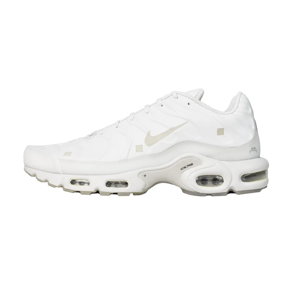 Nike x A-COLD-WALL Air Max Plus TN - Platinum Tint running on a rubber track shoes rubber - outsole - traction - grip shoes
