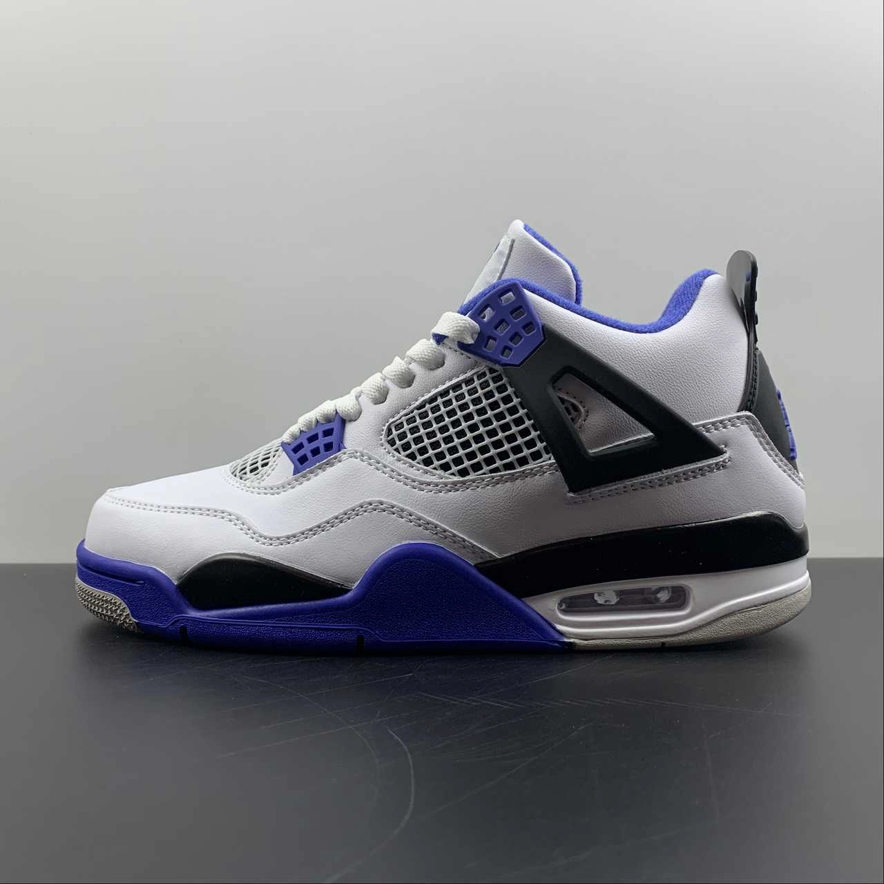 Air Jordan 4 Retro ??Motorsport?? Racing Blue 308497-117 Ease Wear Style Upgrade