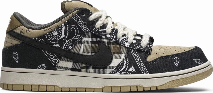 Nike Dunk Low SB x Travis Scott Lace Closure Casual Style