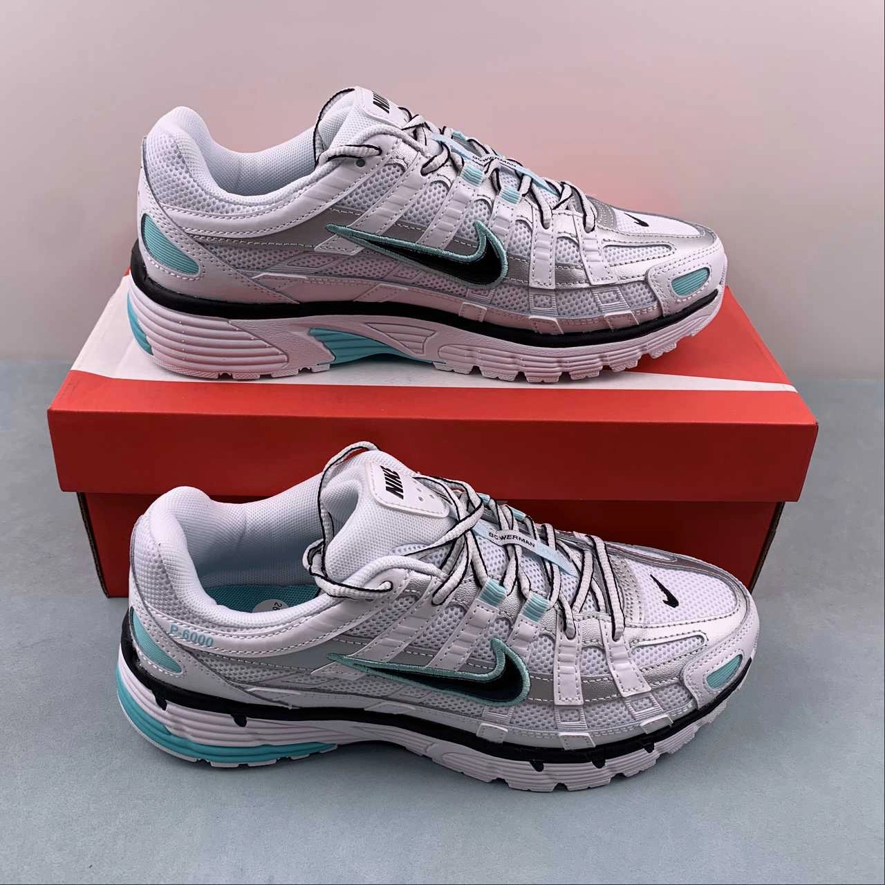 Nike P-6000 Light Aqua BV1021-104 Backyard Exercise Heel zone cradles the foot for firm landings