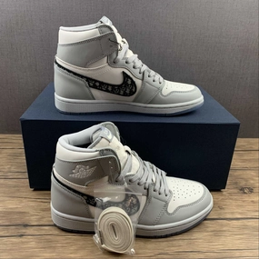 Air Jordan 1 Retro High OG Dior Beige White 555088-029 Daily Fashion Tear Resistant Mesh