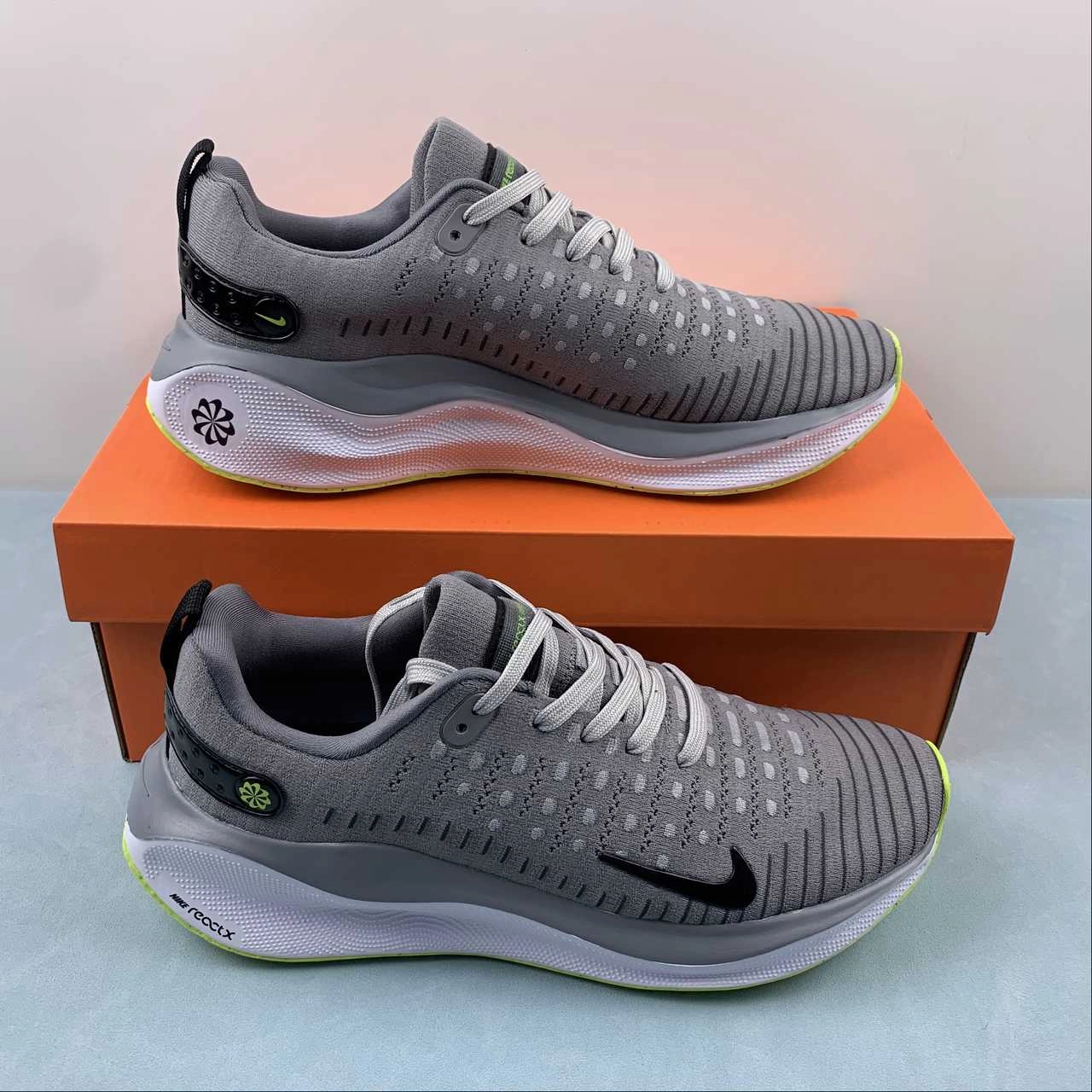 running for coordination maintain balance Nike ReactX Infinity Run 4 Gray Black Green DR2665-002
