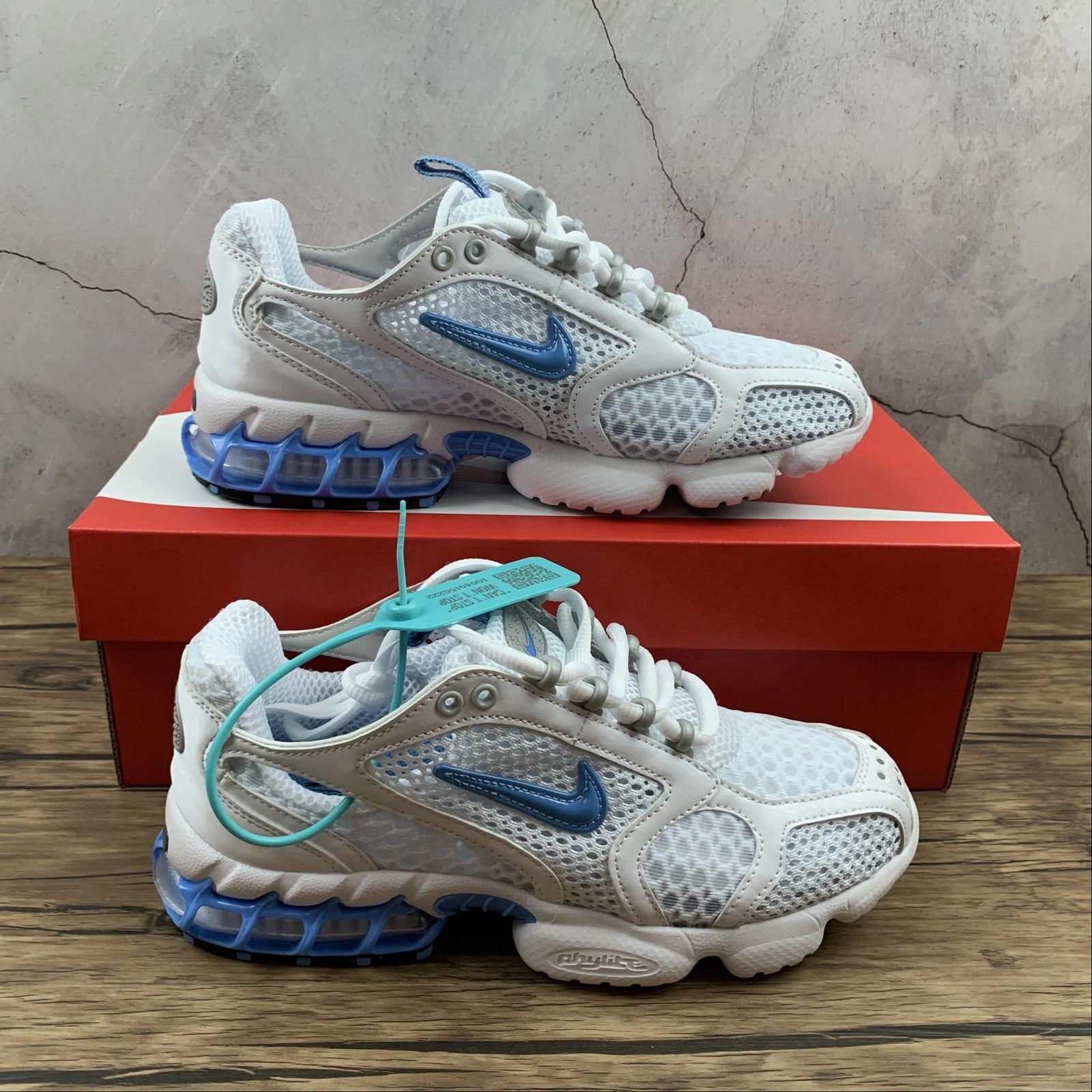 Air Zm Spiridon Cg 2 Stussy White University Blue-Black CD3613-100 workout shoes anti - odor shoe quality